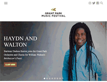 Tablet Screenshot of grantparkmusicfestival.com
